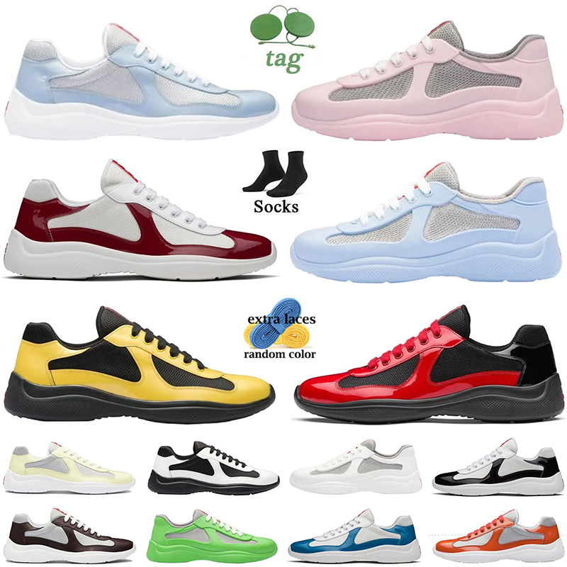 2024 originals designer shoes mens americas cup sneakers running shoes trainers triangle label Outdoor shoes flat red lace up mesh sneaker casual trainers