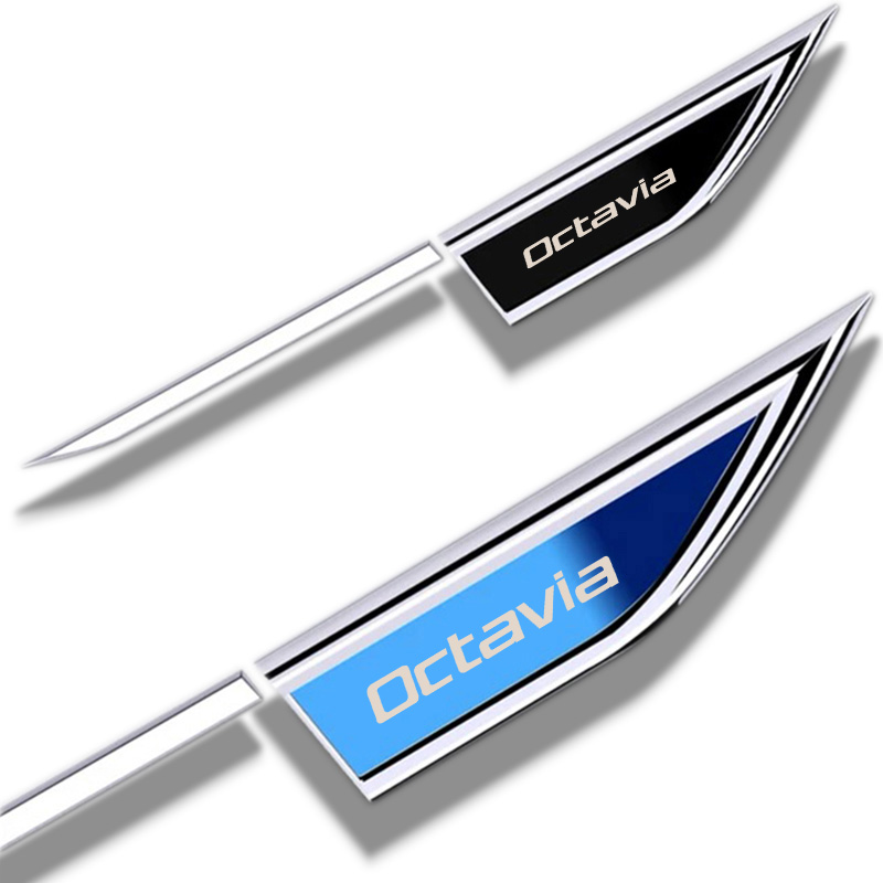 3D Metal Flag Emblem Badge Decals Sticker Car Door for Skoda S Octavia FABIA KAMIQ KAROQ KODIAQ RAPID SCALA SUPERB VRS