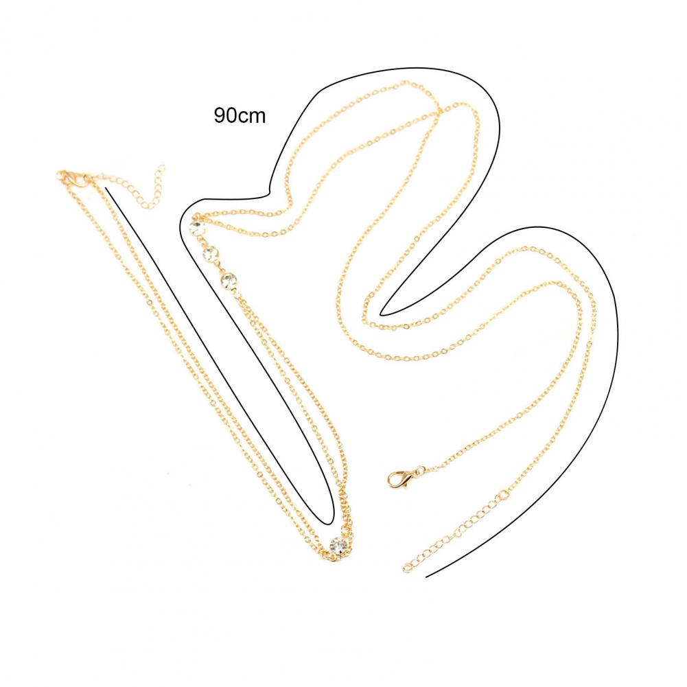 Bikini Body Chain Attractive Women Cross Bikini Chest Body Chain Geometric Bikini Belly Chain