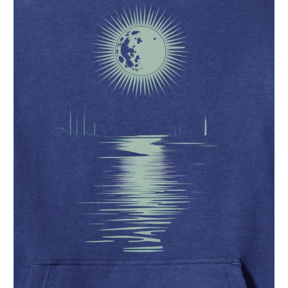 Hoodie for Mens Womens Moonlit Lake Wilderness Nature Lovers Apparel Graphic Pullover Hoodie Graphic Hoodies sweatshirt