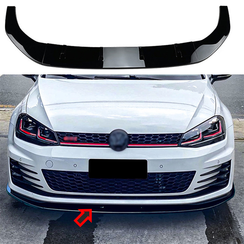 Car Front Lower chin Lip Splitter Diffuser Kit Spoiler Bumper Guard Protector For VW Golf 7 GTI R Rline 2013-2016