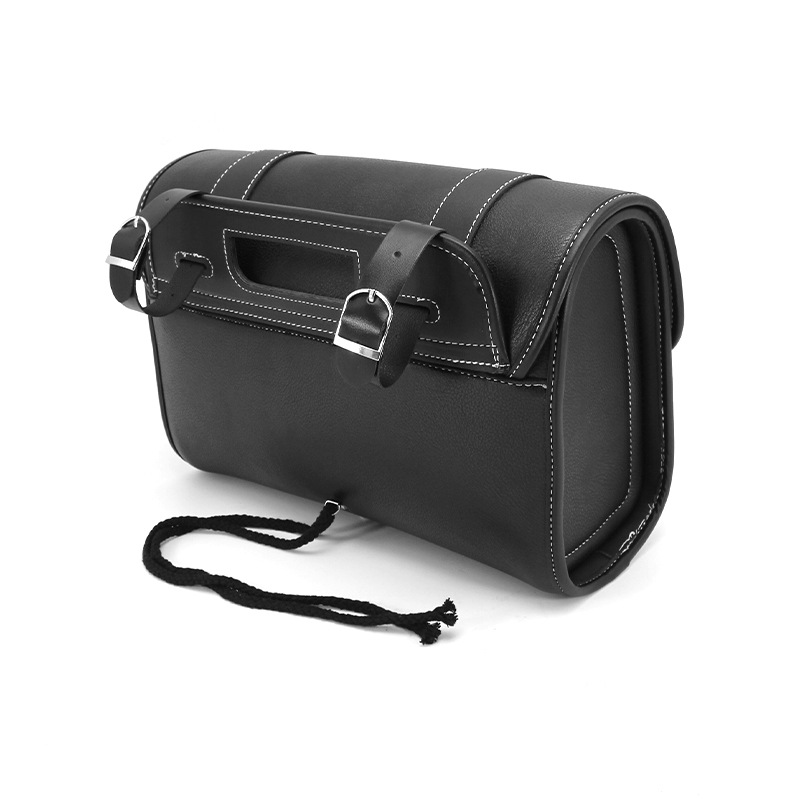 Saddlebag Side Retro PU Motorcycle Tool Bag Harley Sportster XL883 XL1200 Touring Honda For W400 W650