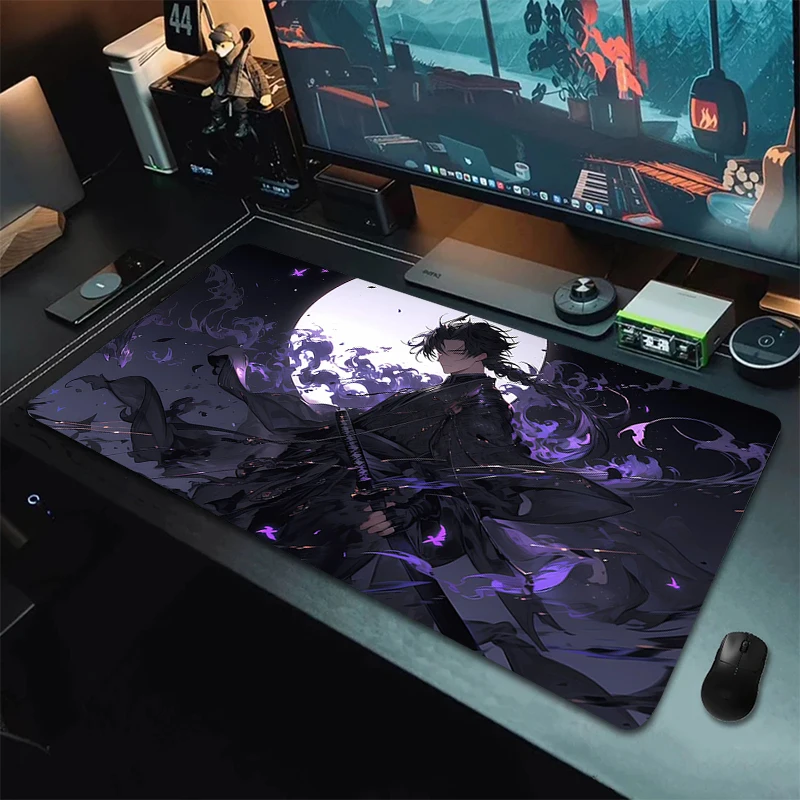 Mouse Pad Computer Gamer Samurai Gaming Accessories Pc Cabinet Mousepad Keyboard Office Mats Desk Xxl Large Mause Carpet 900x400