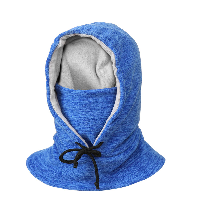 Winter Men Women Cold Cycling Hooded Drawstring Head Covering Face Scarf Warm Padded Balaclava Cap Free Shipping