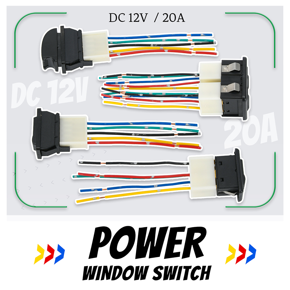 Universal Car Electric Power Window Switch Lifter Controller Control 5 Pin DC 12V 20A Window Regulator Switch Accessories