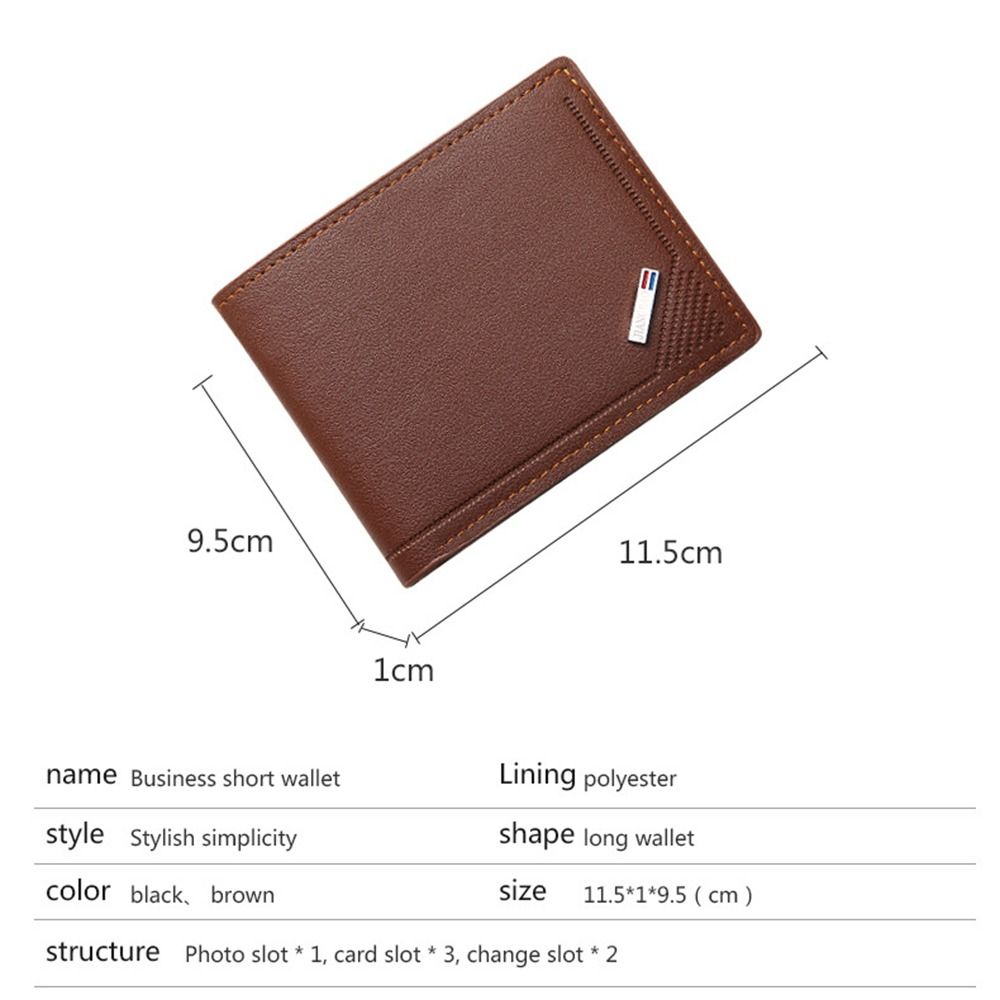 Men PU Leather Wallets Coin Card Holders High Quality Slim Money Bag Men's Short Causal Purses Folding Wallet
