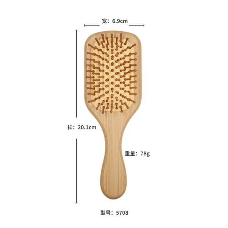 Natural bamboo brush comb blades improve hair growth anti-static tangle free comb air cushion comb for scalp massage W241112
