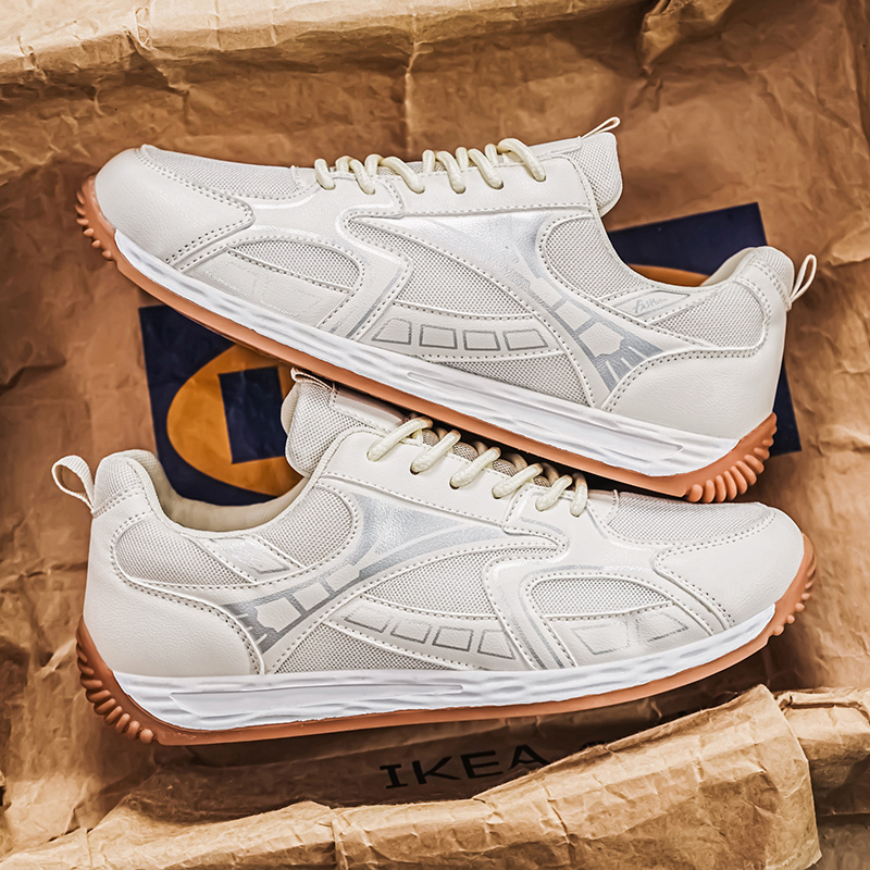 Mesh Men's Breathable Skate Sneakers - Comfortable Lace-Up Tennis Hot Shoes For 2024 - LaceUp