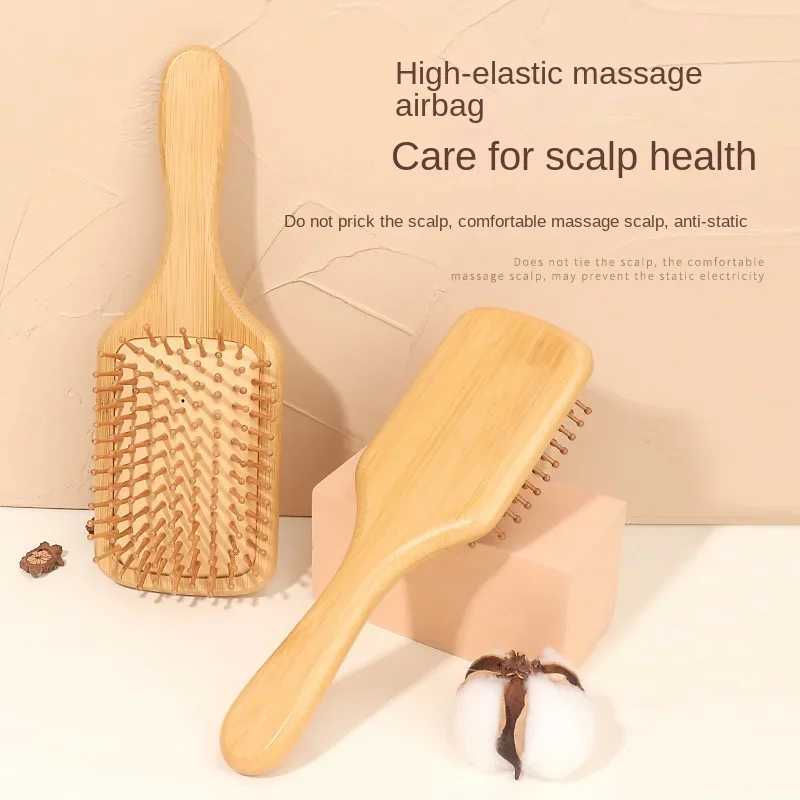 High quality bamboo scalp massage comb hair brush improves hair growth and prevents hair loss comb W241112