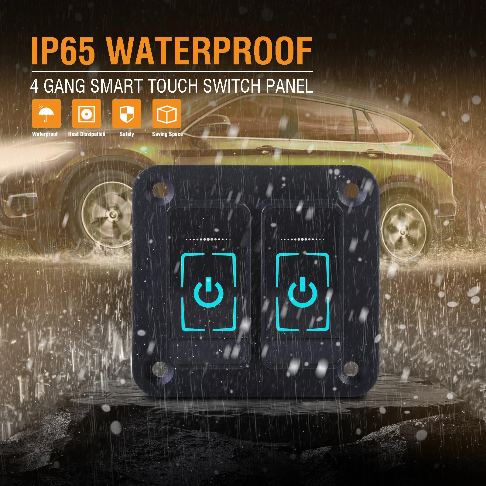 touch screen Rocker On-Off Control Switch Panel Universal Power Electronic Relay System for SUV CAMPER RV