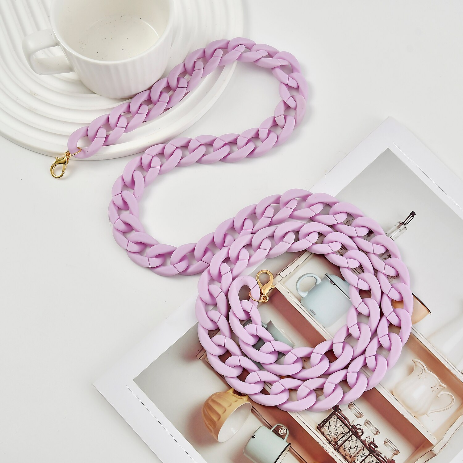 Multicolored Acrylic Bag Chain Bracelet Shoulder Chain Resin Mobile Chain Chain Chain Chain Acrylic Chain 61e12