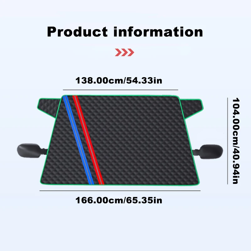 SEAMETAL Car Front Window Covers For Winter Auto Windshield Protector Snow Ice Cover Reflective Strip Oxford Cloth Accessories