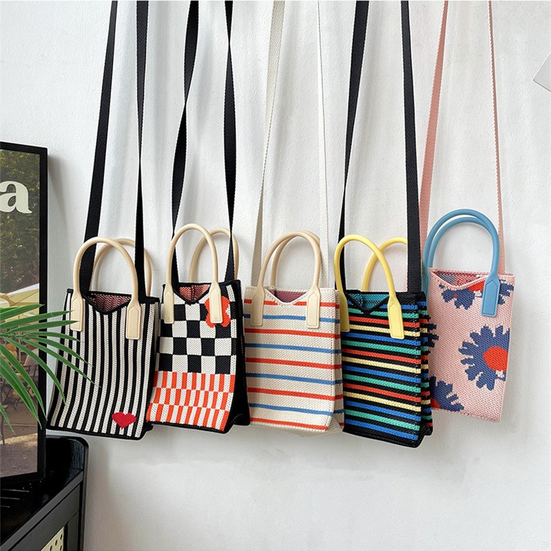 Women Mini Candy Color Crossbody Bag Japanese Casual Geometric Mobile Phone Bags Small Purse Multifunctional Square Shoulder Bag