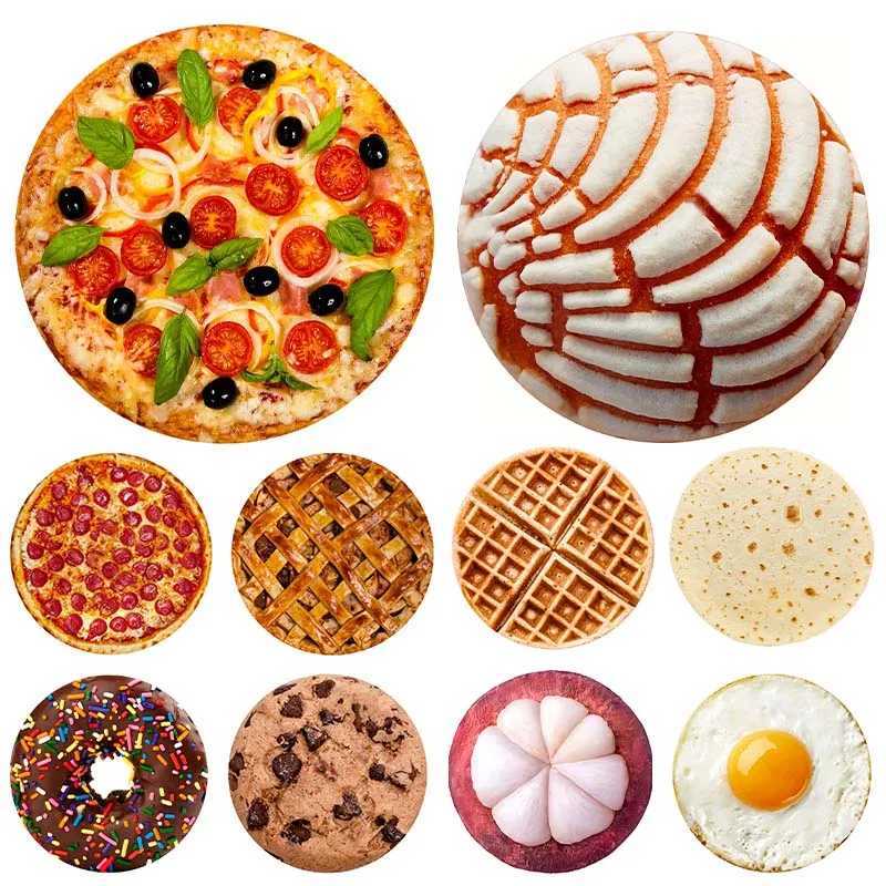 Fun Realistic Blanket for Kids and Adult Tortilla Pizza Burrito Bread Cake Giant Food Pattern Tasty Flannel ThrowXJ241111
