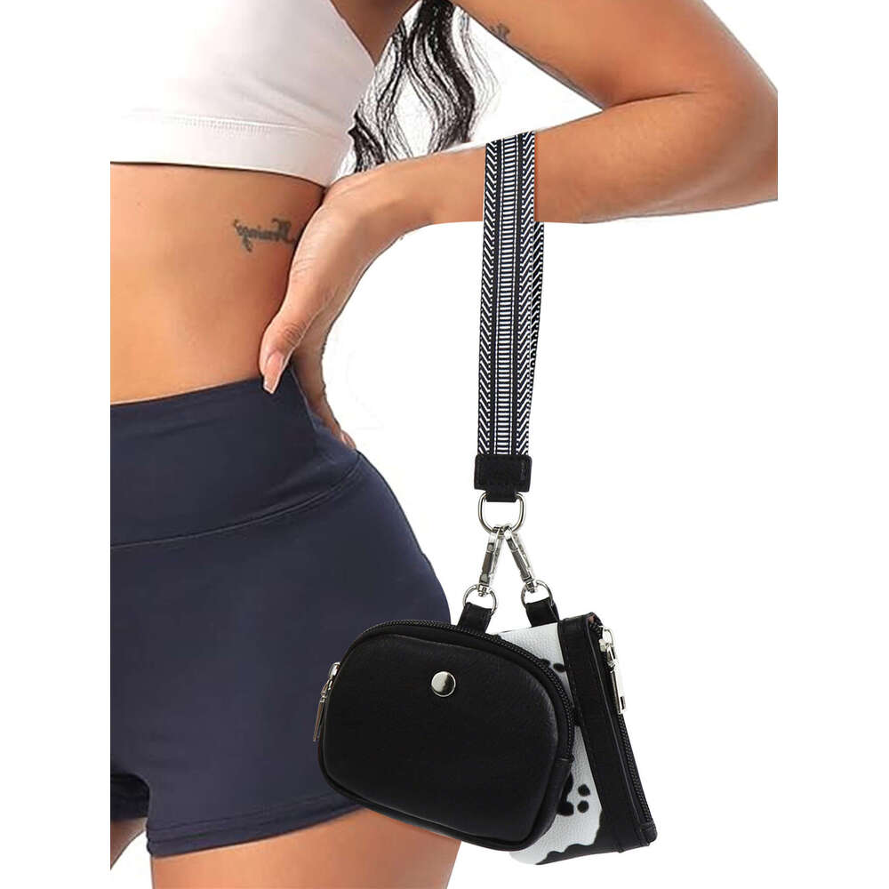 Multi-functional fashion women's wrist bag portable simple bank card mini purse cow PU material