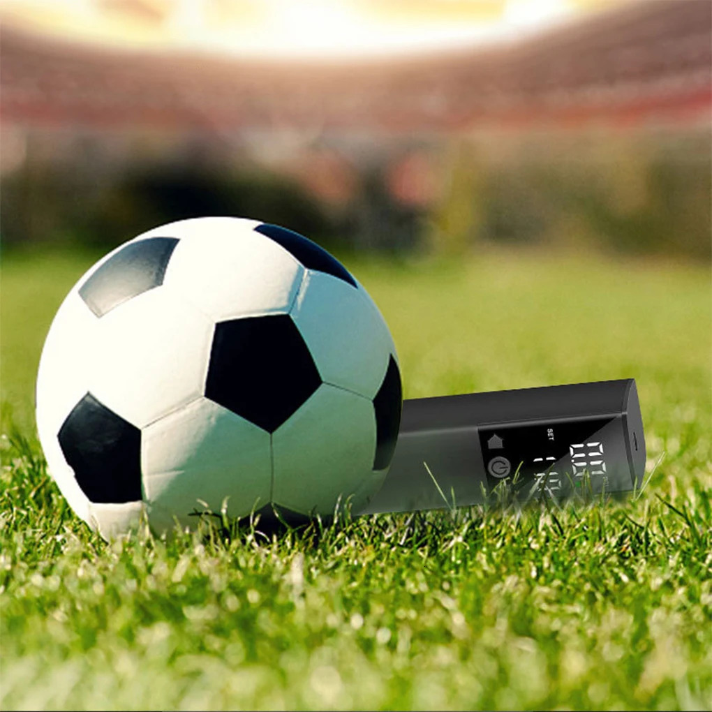 Football ball pump electric ball pump portable air pump for fast inflation with precision pressure gauge and LCD display for football and basketball 2