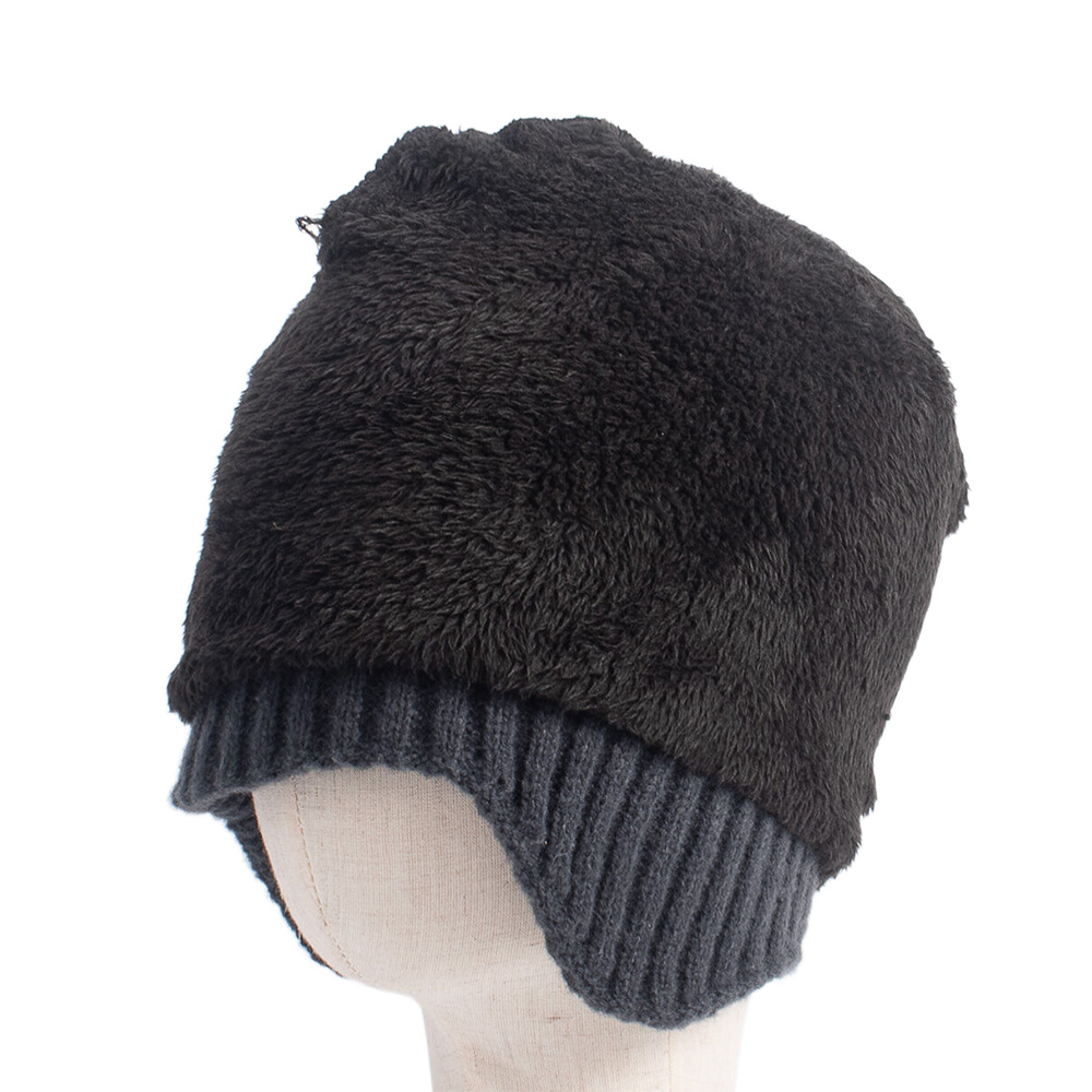 Men Winter Beanie Neck Warmer Set Plush Lined Hats Scarf Knit Snowflake Skullies Earflap Cap for Women Outdoor 4f2cd 5 7c698