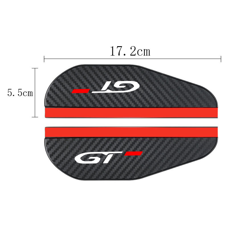 2pcs Car Rearview Mirror Rain Shield Eyebrow Cover Sticker for Peugeot GT GTI GTLINE 308 3008 106 108 306 206