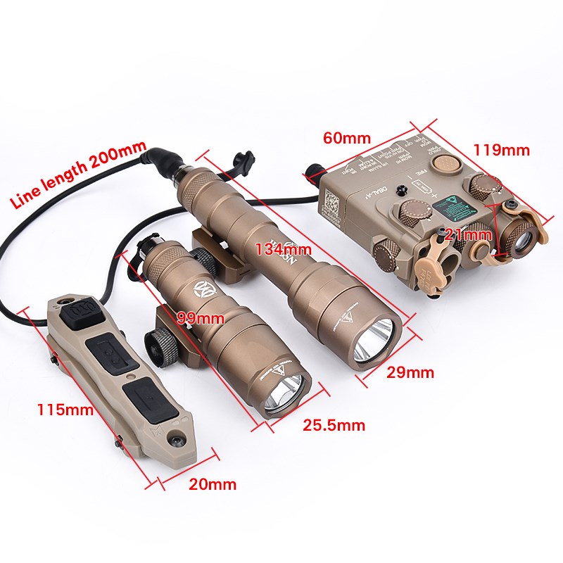 Tactical DBAL A2 IR Illuminator Indicator M600U Wadsn Flashlight Dual Switch M300A Scout Light Red Green Dot Dbal Infrared Laser