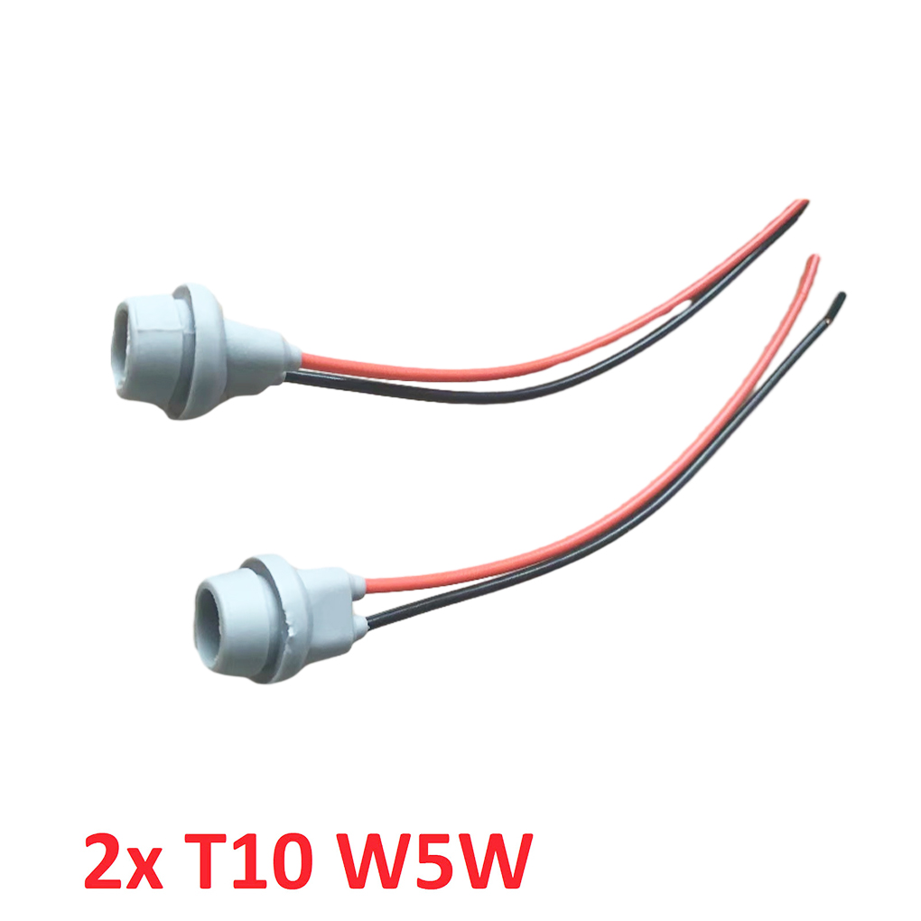 2 Pieces W5W T10 Car Interior Parking Light Socket Base Lamp Holder Brake Lighting Tool Connector Accessory Replacement Part