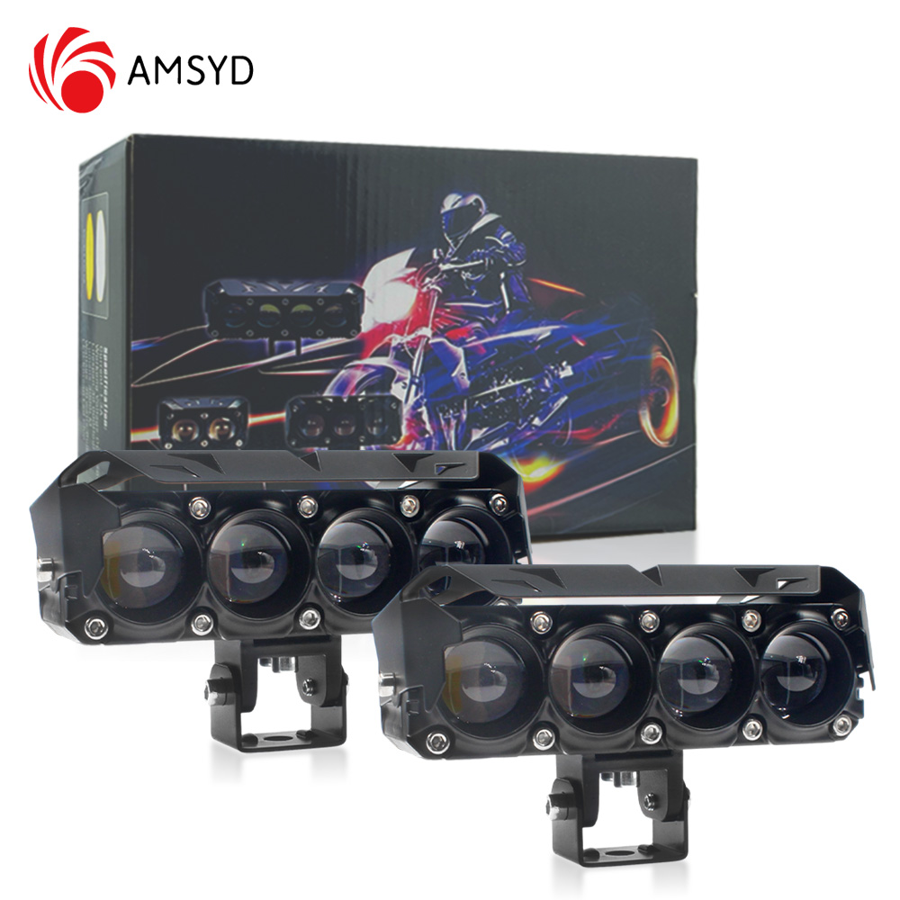 2PCS Motorcycles Working Spot Light Motorcycle Headlights Headlamp Spotlights Fog Head Light LED Car Accessory 2f274