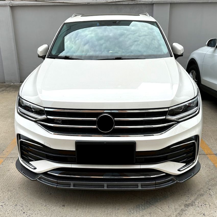 Car Front Lip For VW Tiguan Rline 2021-2023 Splitter Diffuser Body Kits Spoiler Bumper Guard Protector Auto Accessories