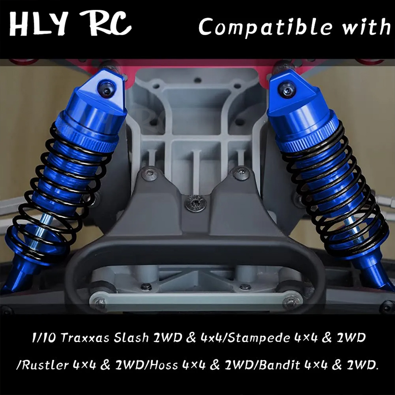 Full Metal Front And Rear Shock Absorber For Traxxas Slash 4X4 VXL 2WD Rustler Stampede Hoss 1/10 RC Car Upgrades Parts