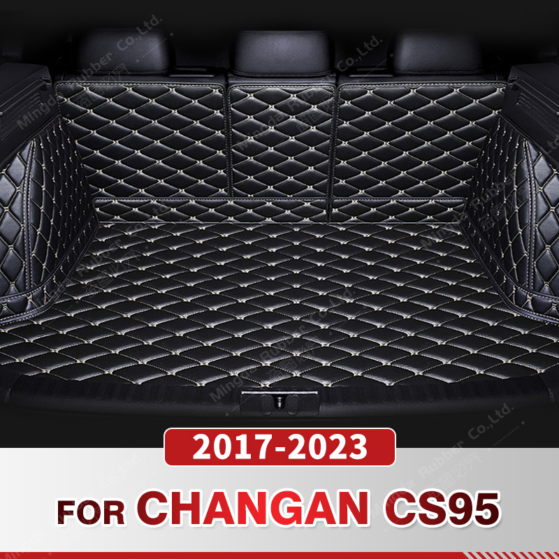 Auto Full Coverage Trunk Mat For Changan CS95 2017-2023 22 21 20 19 18 Car Boot Cover Pad Cargo Interior Protector Accessories 87b08