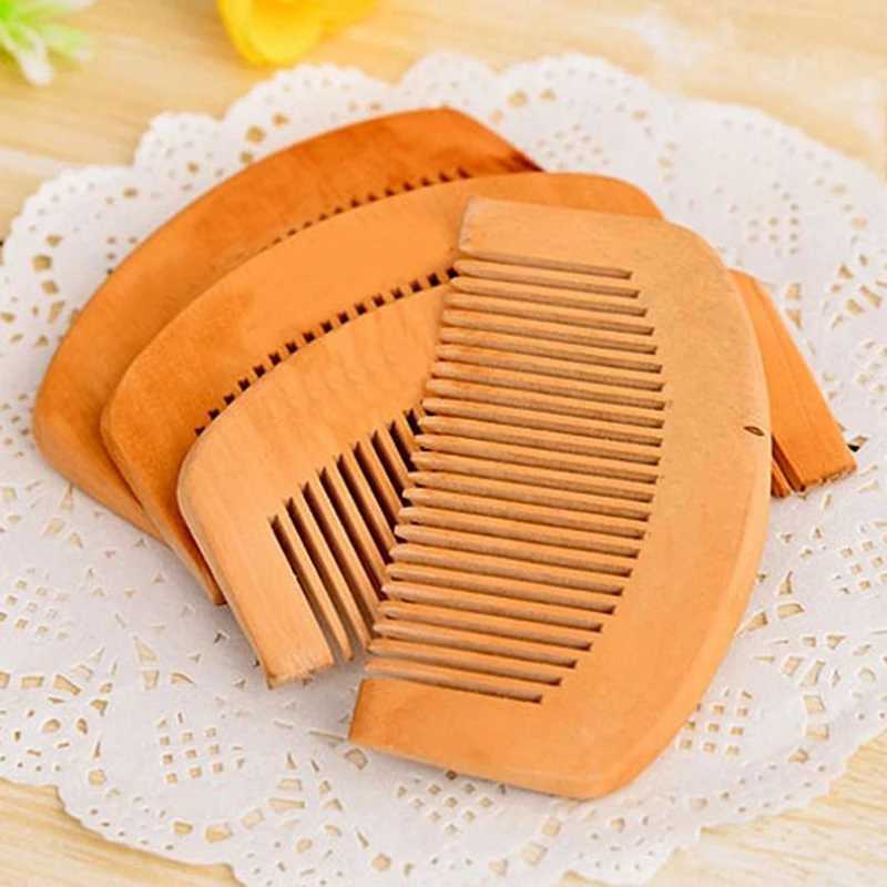 Wooden comb small comb barber comb smooth hair portable female hair styling tool barber accessories W241112