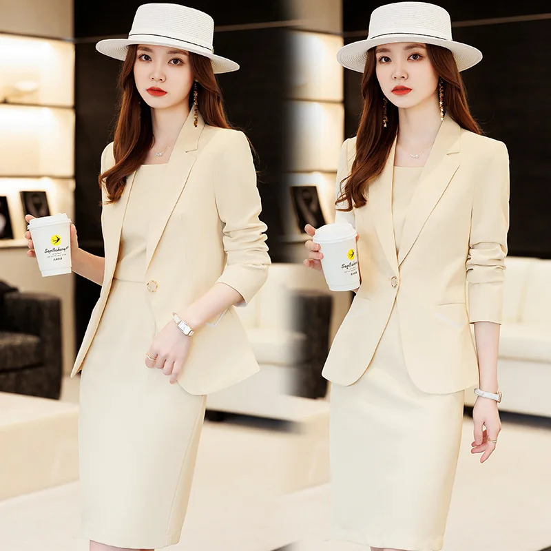 Elegant jacket set womens business work uniform office womens professional two-piece set womens fashion 241112