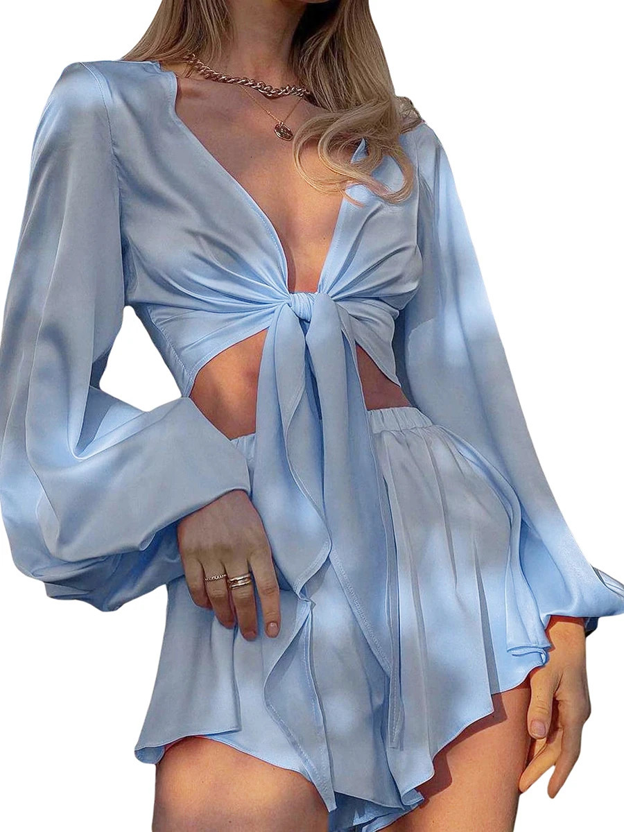 Womens floral print shoulder ruffled crop top and high waisted long skirt dress Bohemian summer set 241112