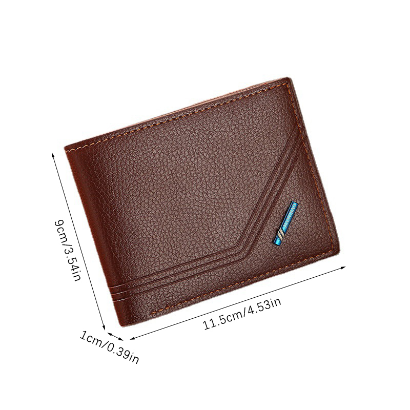 Minimalist Soft PU Wallet For Men Vintage Foldable Money Change Pouch Credit Card Holders Slim Short Wallet