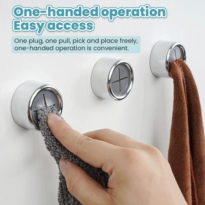 Push In Tea Towel Holder Grip Bathroom Hanger Safety Dishcloth Clip Cruciform Kitchen Bath Cloth Clip Home Storage Accessories