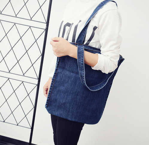 Women's Shoulder Bag Denim Bag Versatile Large Capacity Mom Bag Hand-painted Bag Handbags