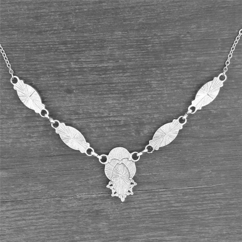 Vintage Eye Shape Tiger Eye Necklace Earring Women Set Antique Sier Plated Flower Natural Stone Fashion Jewelry 4e9af 5 2d673