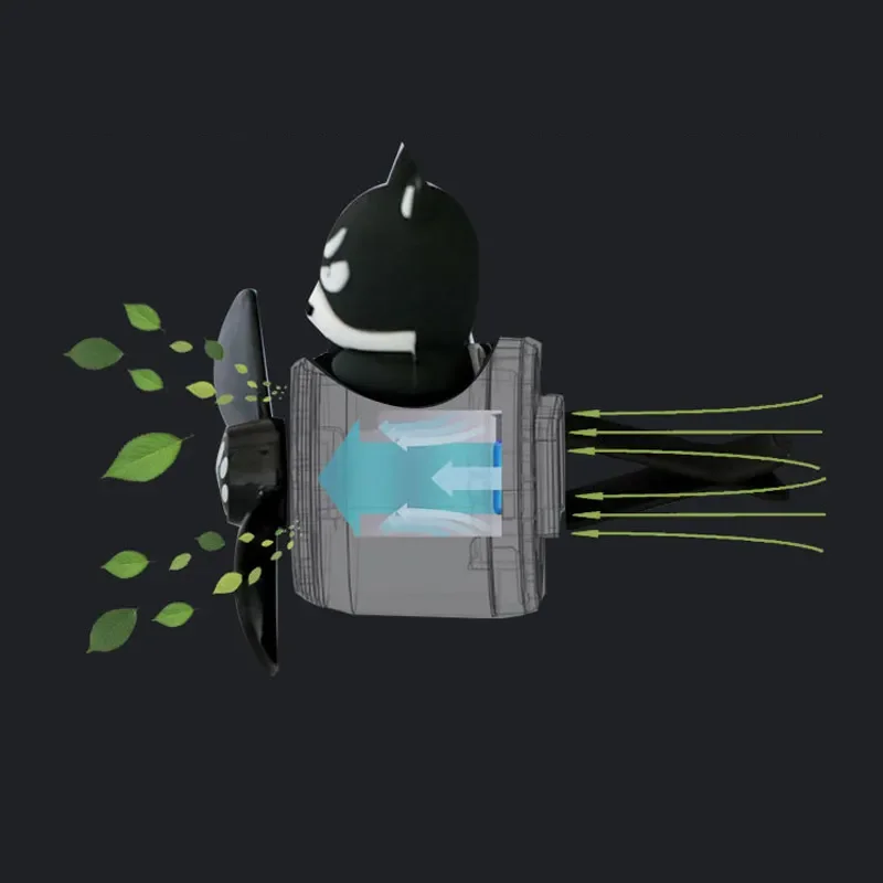 Freshener Aromatherapy Car Air Pilot Rotating Propeller Air Outlet Fragrance Flavor Cat Dog Duck Husky Pilot Auto Decoration smile