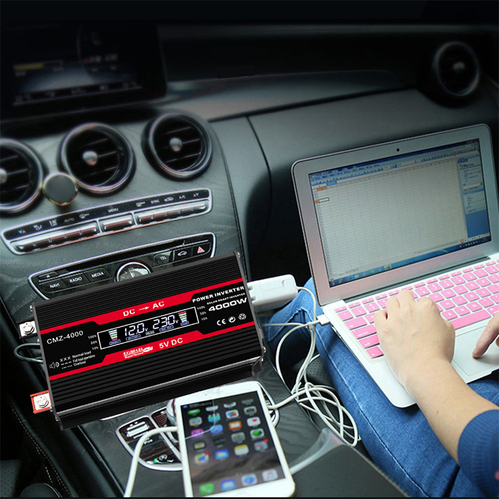 Solar Power System Power Inverter 18W Solar Panel Battery Charge Controller DC 12V To 110V/220V Solar Inverter Kit LCD Display