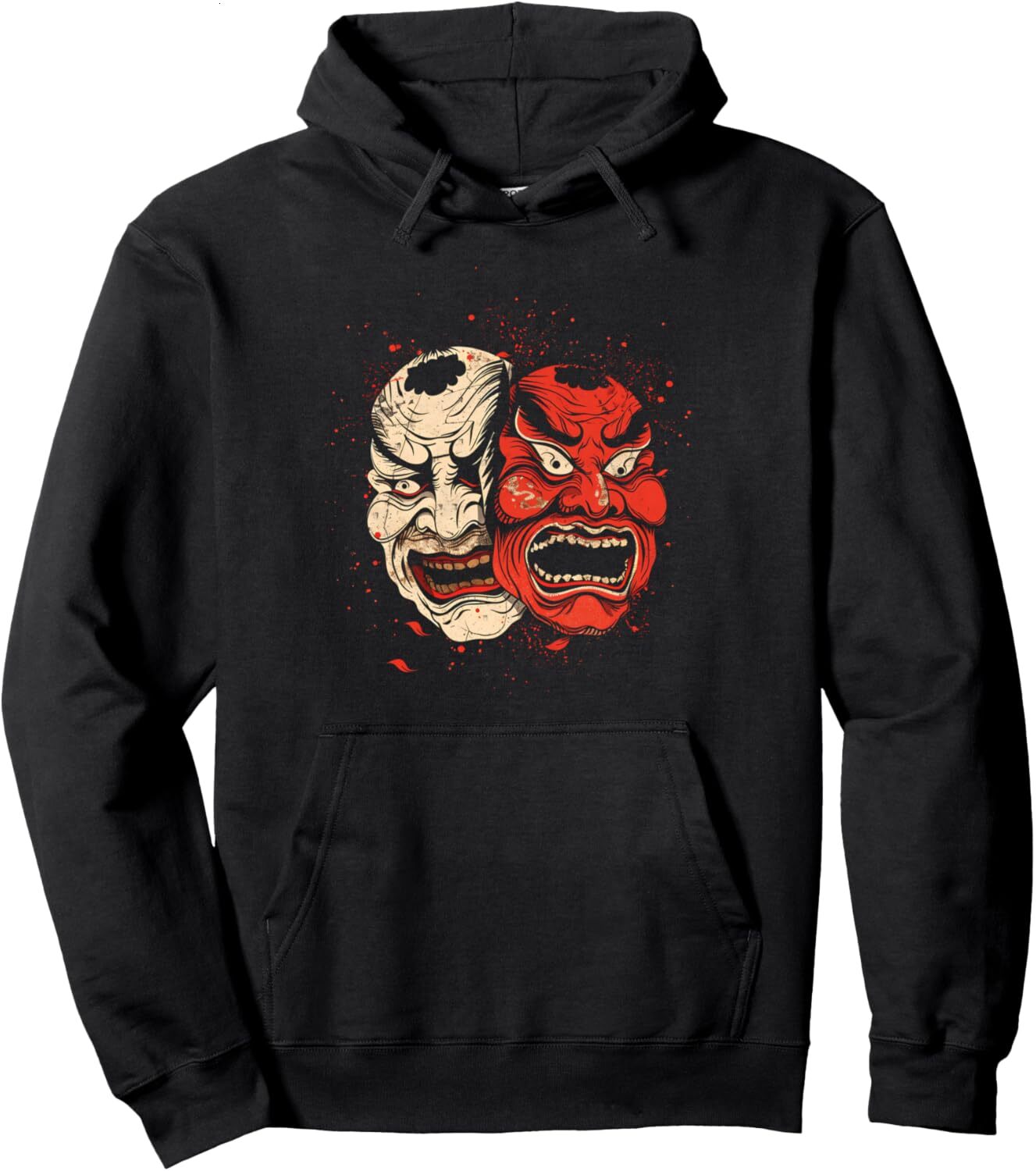 Hoodie for Mens Womens Japanese Kabuki Theater Drama Masks Japan Cool Japanophile Pullover Hoodie Graphic Hoodies sweatshirt