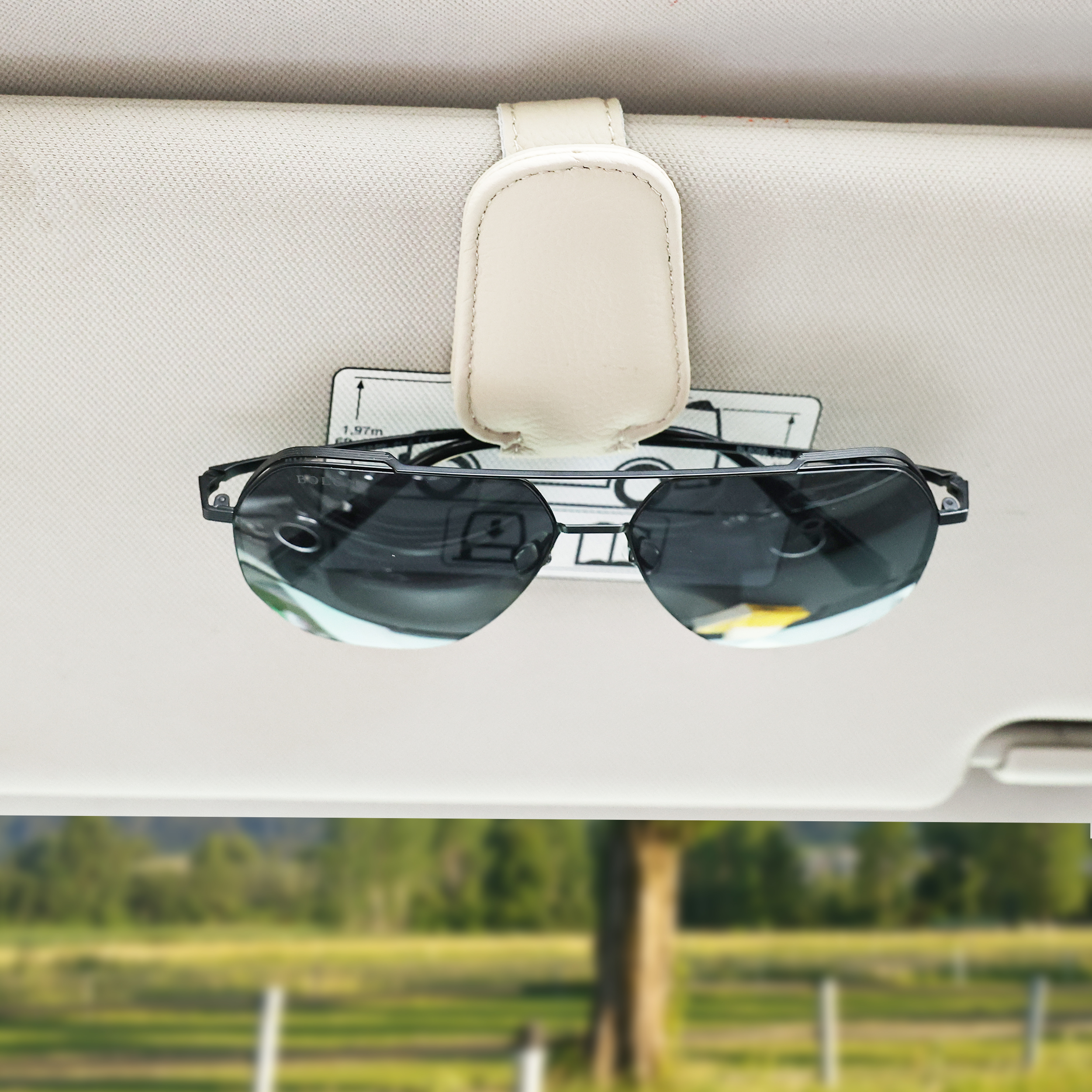 Magnetic Leather Glasses Holder for Car Sun Visor, Sunglasses Hanger Clip for Car SUV, Car Interrior Accessories d4ff5 5 2e15a