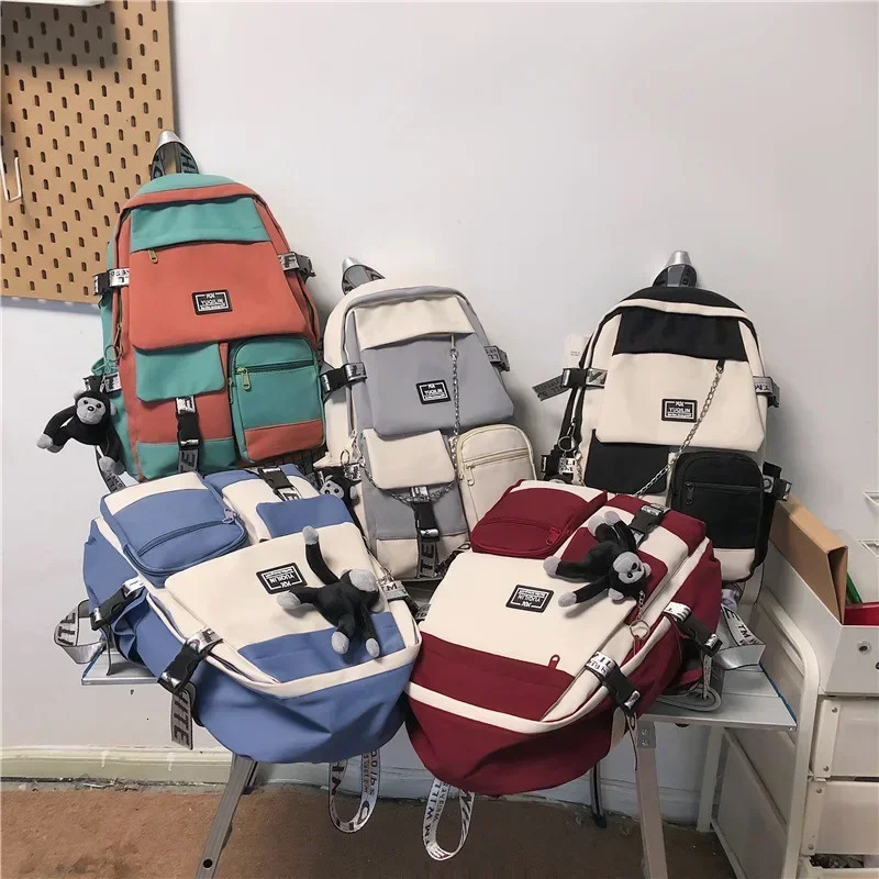 Fashion Schoolbag Computer Bag Female School Backpack Female Student Backpack Large Capacity Fashion Backpack 241111