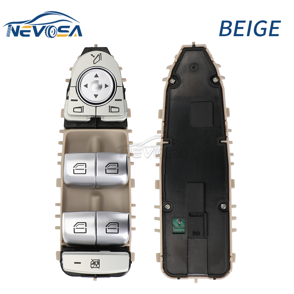 NEVOSA A2059056811 For Mercedes Benz C Class W205 S205 X253 C200 C300 C350 Car Power Window Switch Master Panel A2229056800