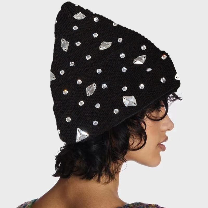 Multiple Color Teens Beanie Elastic Windproof Drill Ear Protector Hat Winter Cycling Skiing Supplies 57BD