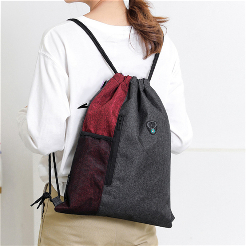 Lightweight Drawstring Backpack Fashion Casual Unisex Bundle Rope Sport Backpack School Bags Travel Beach Bags For Men Women