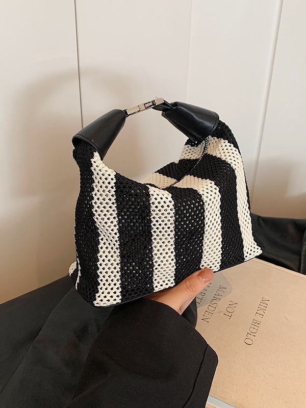 Striped For Bags Handbags Women Versatile Handbag, Shoulder Crossbody Bag, Commuting Dumpling Bag