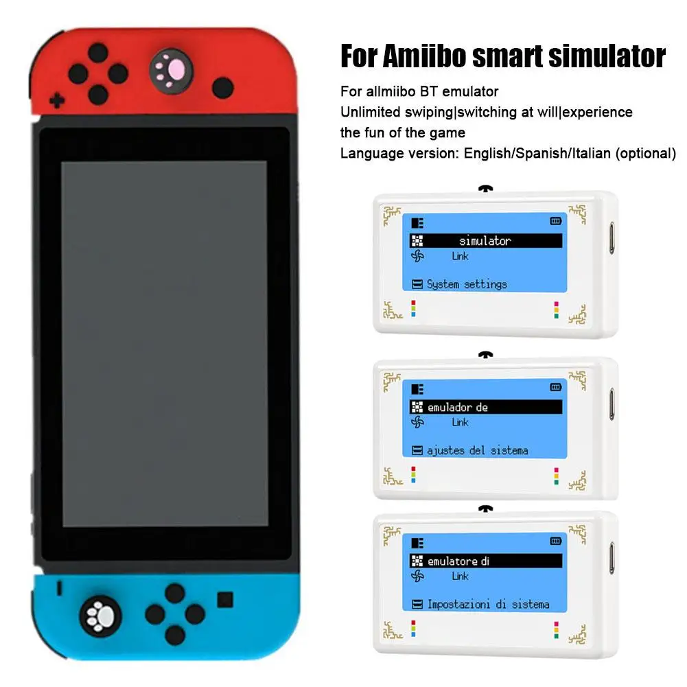 For Amiibo Intelligent Simulator Emulator Ithium Battery LCD Large Screen Universal Writer For All Game Versions Accessories