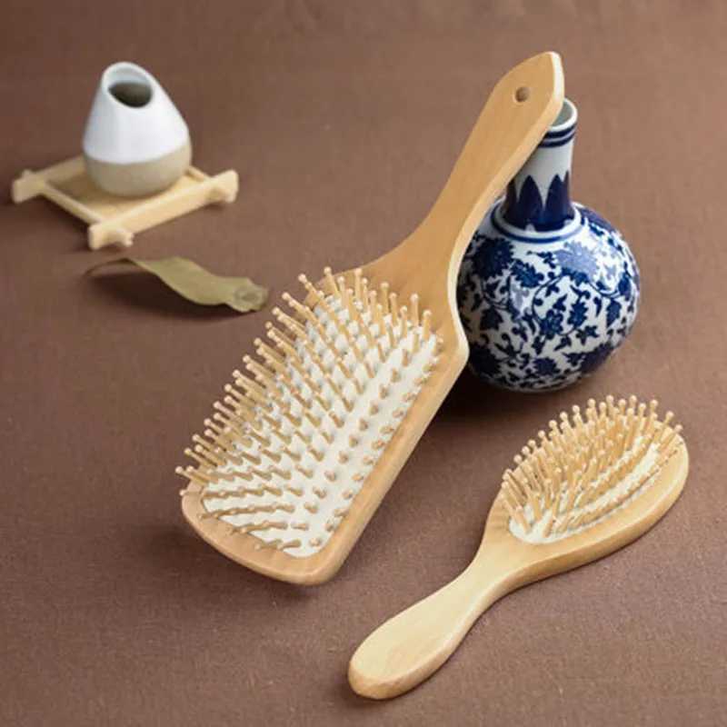Pcs wooden comb healthy paddle pad professional massage brush hair care healthy natural bamboo comb W241112