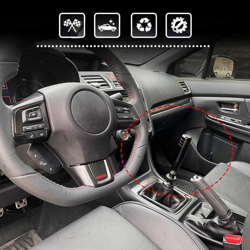 Universal Auto cm Length Manual Car Gear Shift Knob Aluminum Racing With Adapters 5