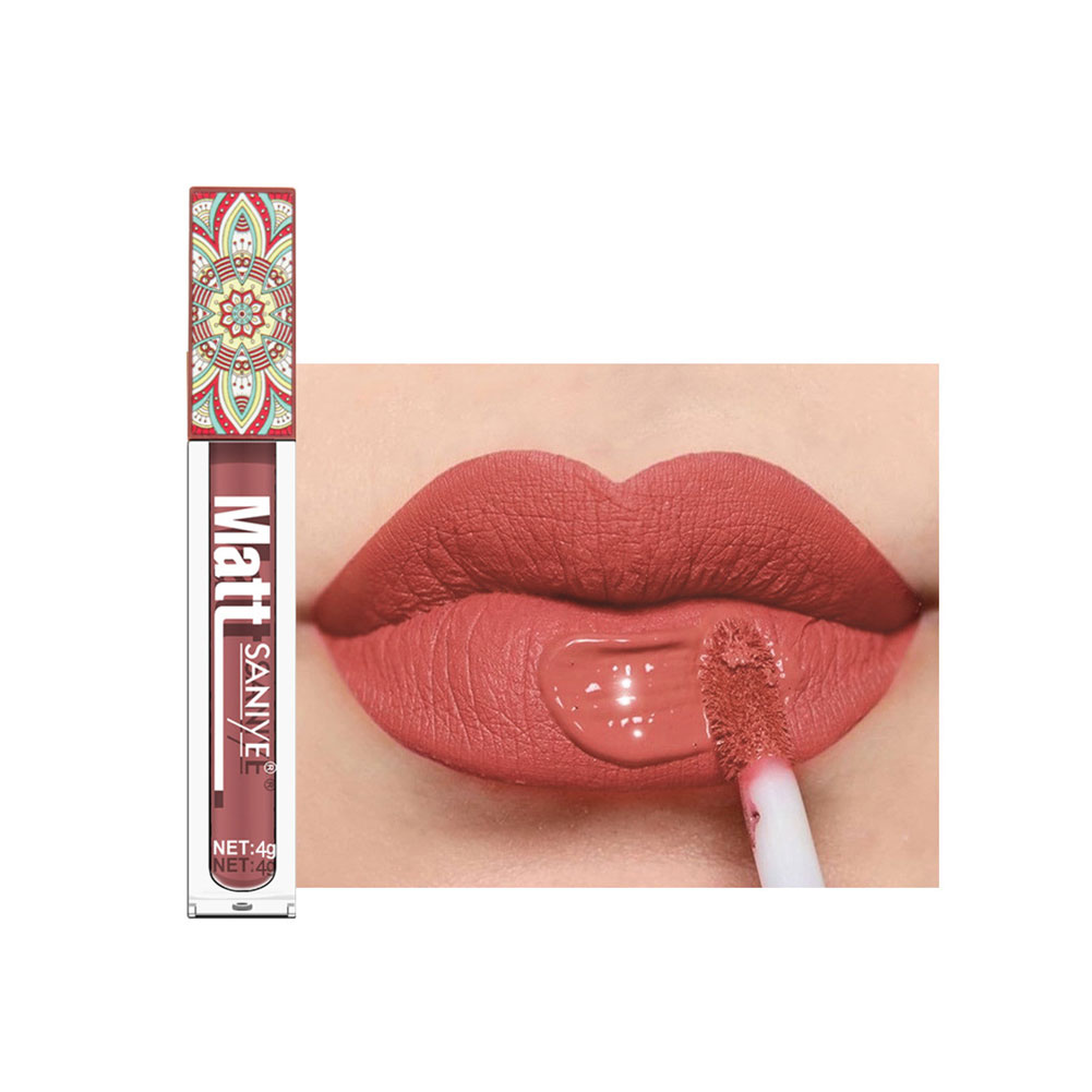 Colors Matte Nude Liquid Lipstick Dark Red Brown Long Lasting Veet Lip Gloss Waterproof Pigment Makeup Glaze Cosmetic 5