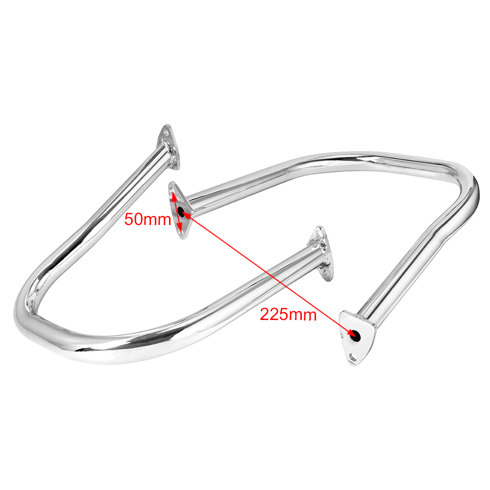 Black/ Chrome Motorcycle Rear Highway Bars Saddlebag Rail Guard Bumper For Indian Chief Vintage Chieftain 14-19 Roadmaster