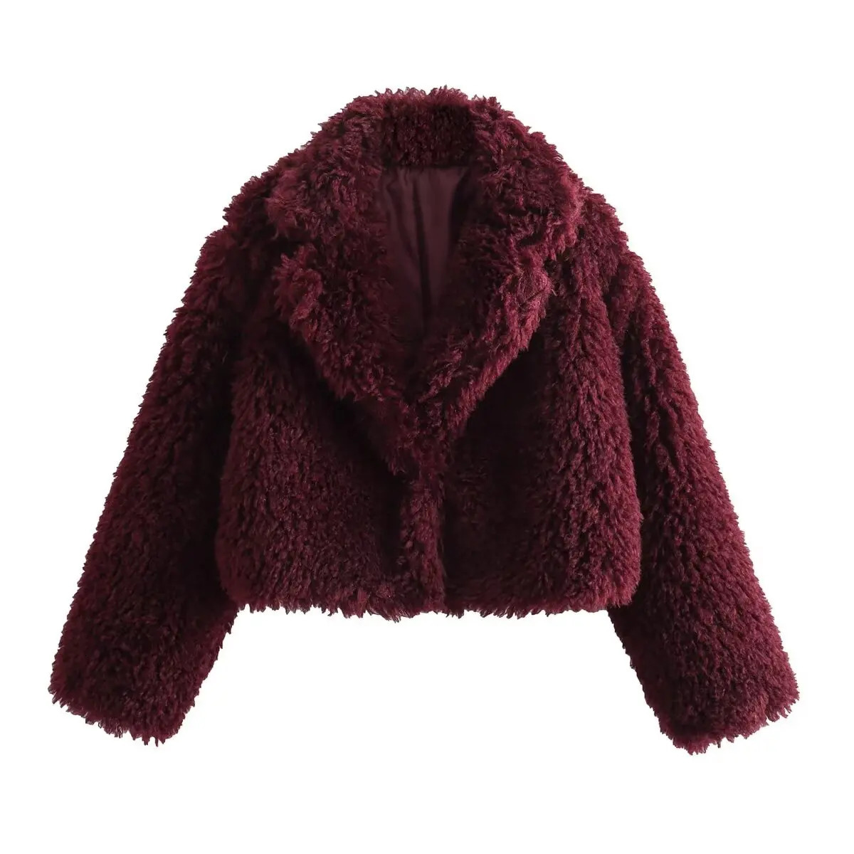 European and American style Angora red fur coat womens winter warm 241112